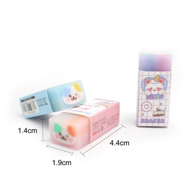 Hot customized eraser borrador kawaii cute school supplies wholesale girls eraser sets Unique Products For Stationary