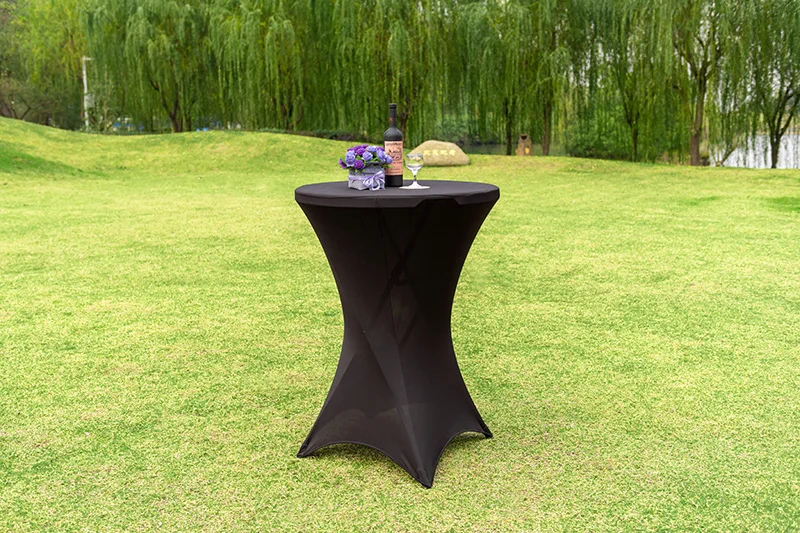 Wholesale durable HDPE  80*110CM Outdoor round banquet plastic portable bar tables