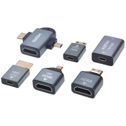 Mini DisplayPort to HDM Adapter,Mini Mirco HDM to Video Converter Adapter 4k@60Hz HD Adapter For Laptop Computer Projector