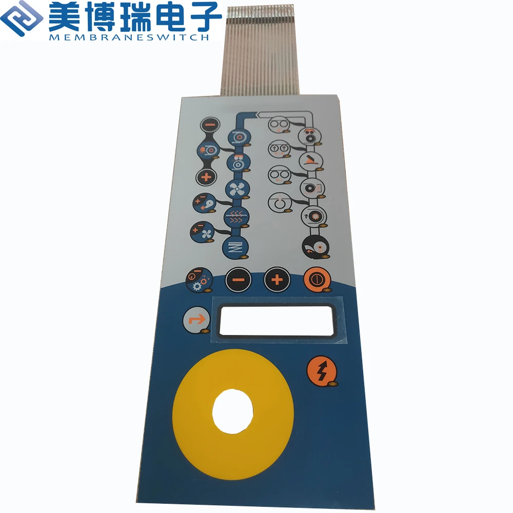 Customized flexible touch screen tactile buttons membrane switch vivid alphanumeric keypad