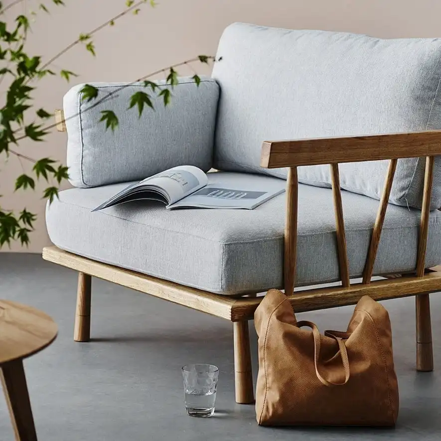 Modern Living Room Furniture Upholstered Sofa Leisure Chair Design Wooden Frame Relaxing Reading  Chair Velvet Accent Chairs