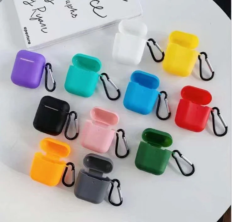 Водонепроницаемый Мягкий силиконовый чехол для Airpods с логотипом на заказ брелоком 1/2 и 3 Pro