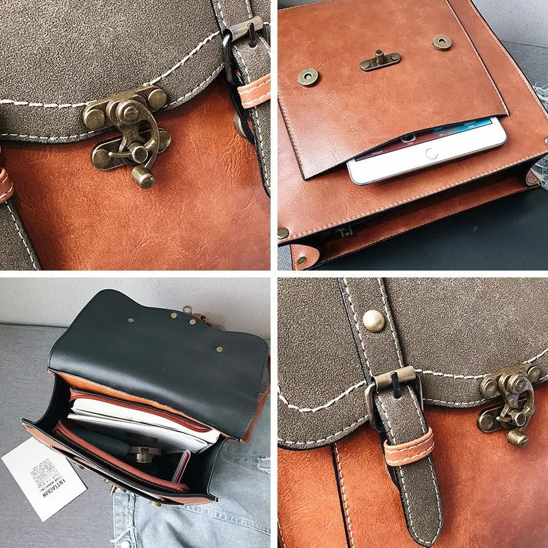 New fashion pu leather backpack for women waterproof leisure student bagpack lady crossbody bag