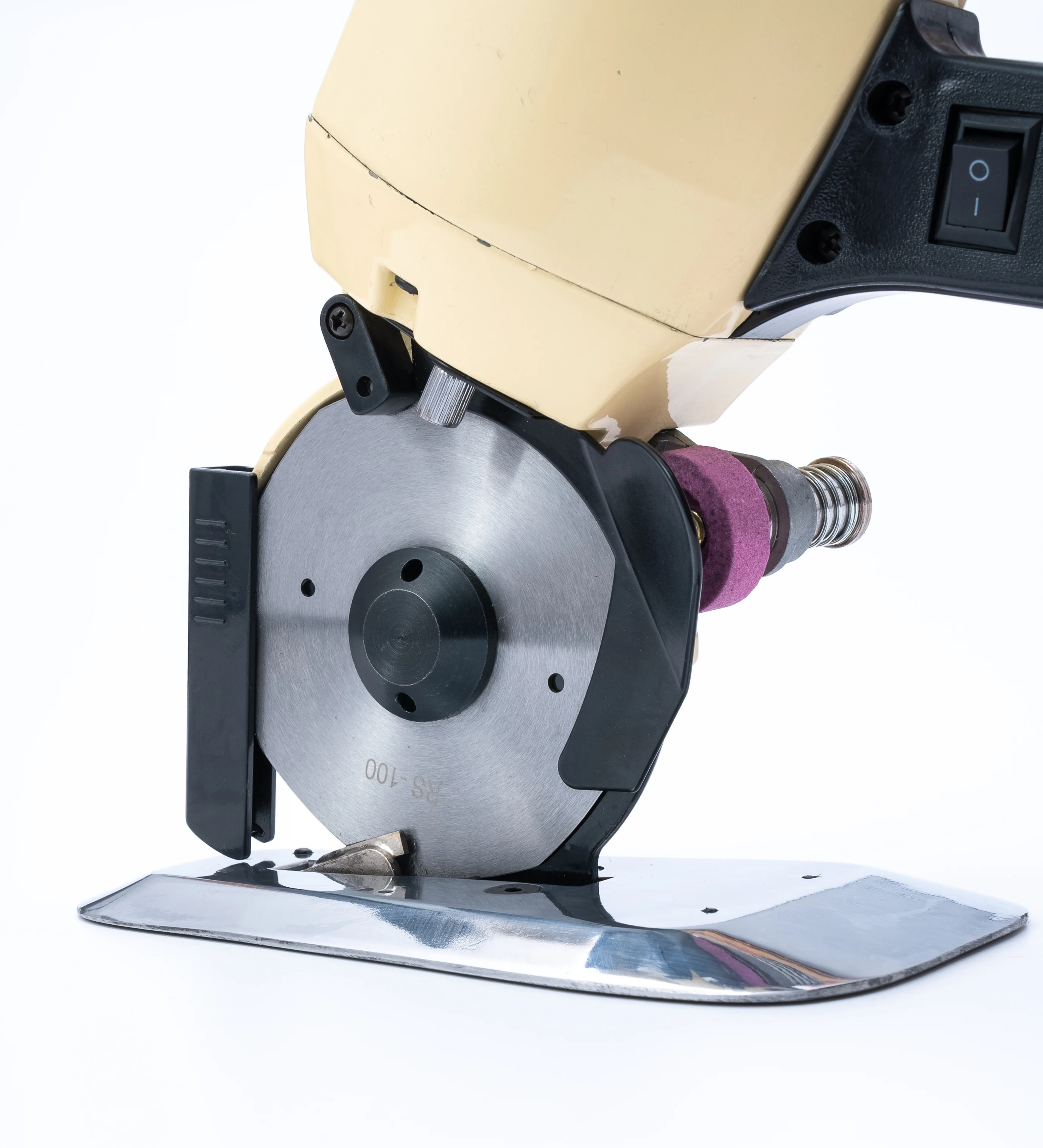 RC-100 Tailor Electric Rotary Cloth Cutting Machine Cuts Cotton Silk Synthetic Fiber Leather and Other Materials