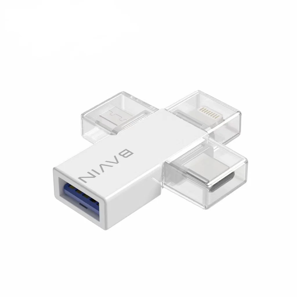 Бавин OTG-03 USB адаптер для камеры широко совместим с высокой скоростью передачи адаптеры питания «Три в одном» интерфейс зарядное устройство и