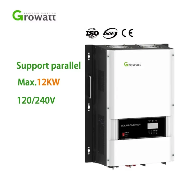 Инвертор солнечной энергии Growatt SPF6000T DVM выключатель мощности 6 кВт 8 10 12 разделенная фаза 48 В постоянного тока 240 инверторы