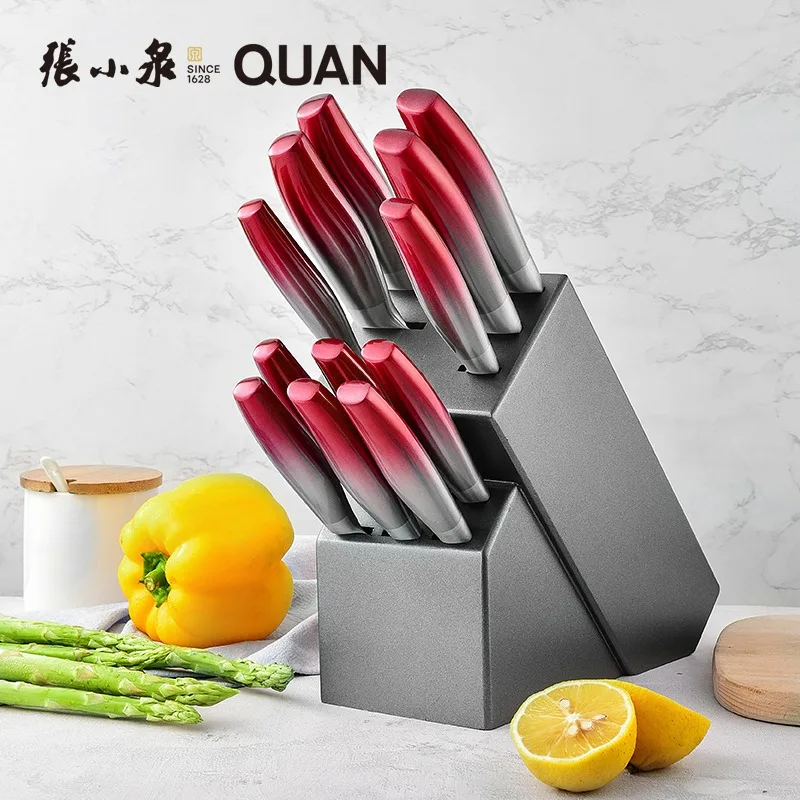 High quality kitchen knife set stainless steel design coloured kitchen knife set