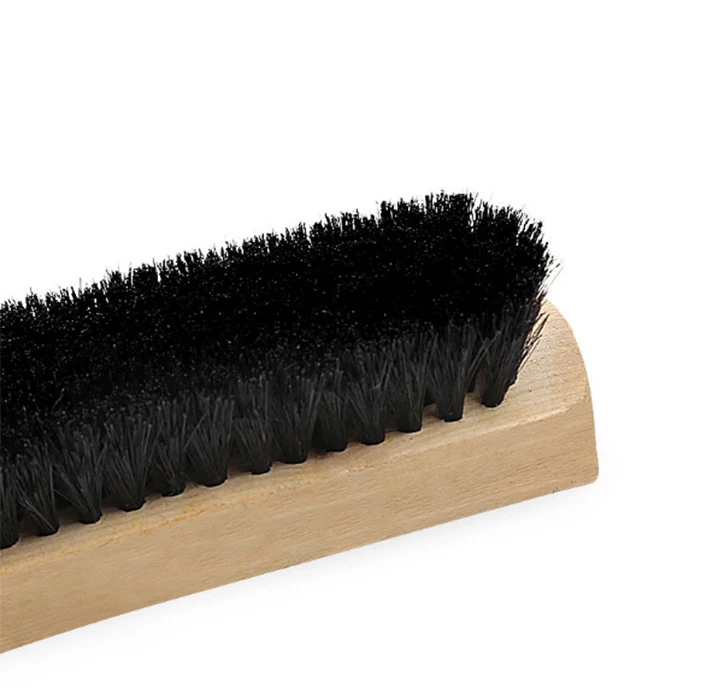 high quality square wooden handle horse hair shoe brush
