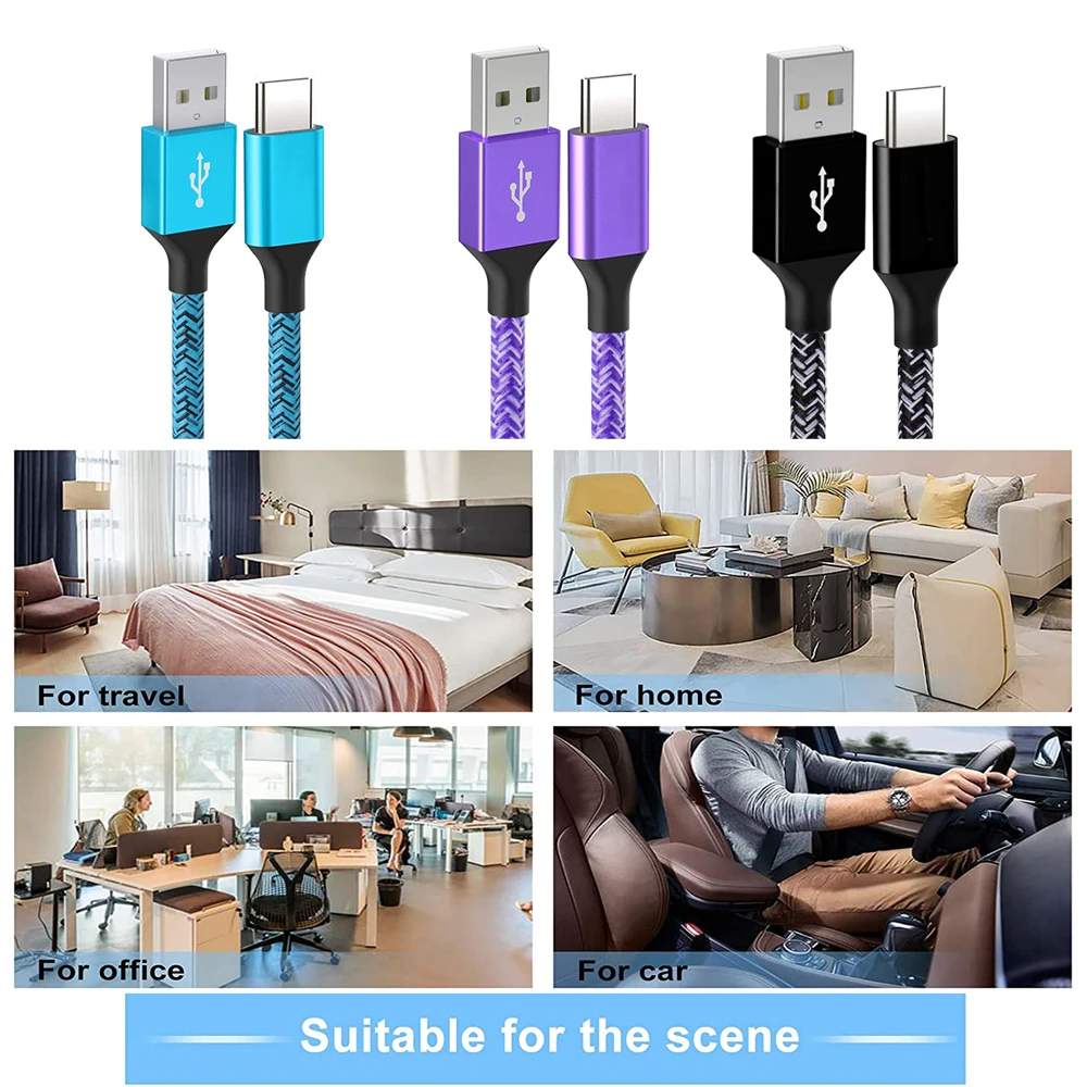 USB-C to USB A Cable Fast Charging Type C Charger Cord Compatible with USB C devices