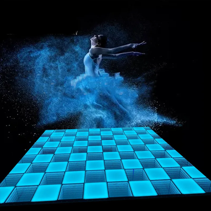 Portable Dancing Panels 3d Mirror Dj Nightclub Disco Party Wedding Stage Light Rgb Full Color Led Dance Floor