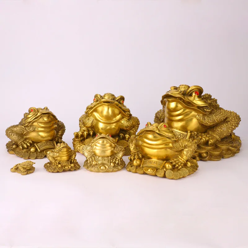 Co-orange, оптовая продажа, металлическая бронзовая китайская Золотая жаба, Золотая лягушка, украшения по фэн-шуй