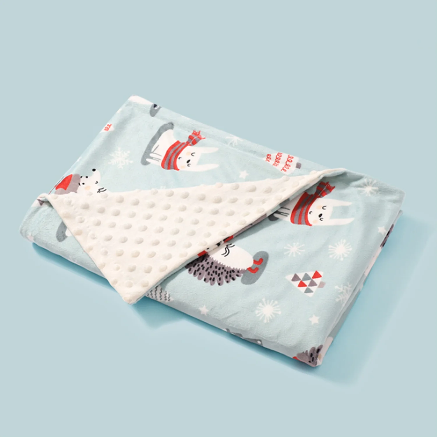 
Custom printed newborn baby soft minky blanket 