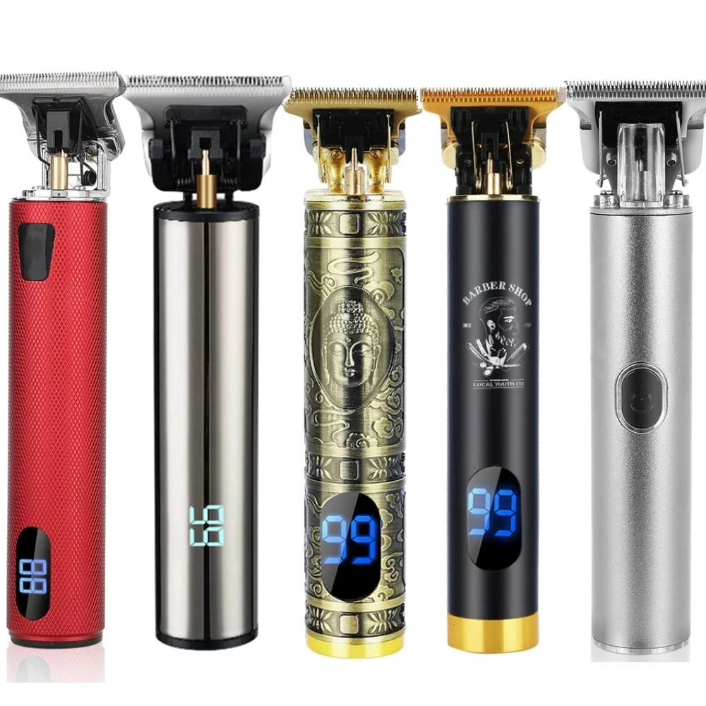 Электрический триммер, машинка для стрижки волос, металлический перезаряжаемый профессиональный беспроводной триммер для мужчин