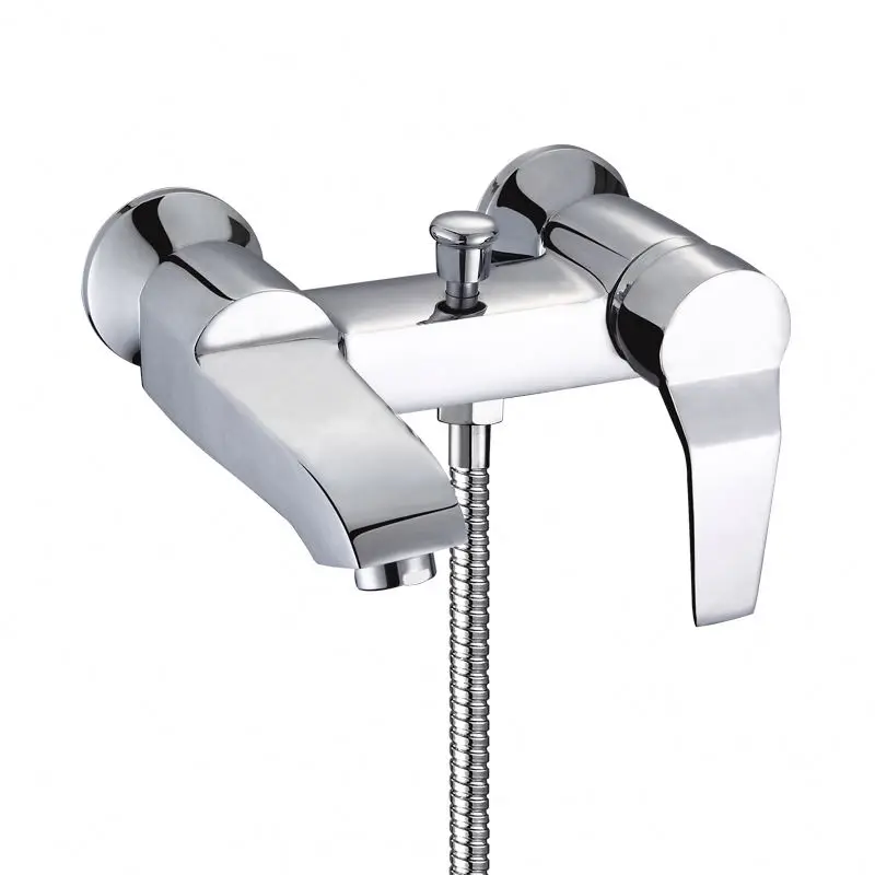 Однорычажный латунный хромированный настенный подвергается ванны смеситель для душа