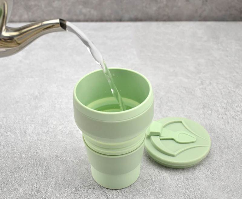 500ML Reusable Travel Silicone Foldable Coffee Cup Mug