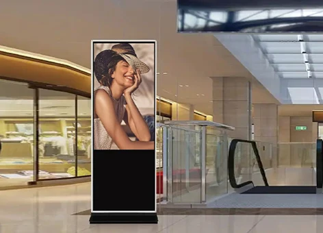 IDB Brand Hot Sell Low Price 43 50 55 Inch Floor Stand Totem Kiosk Capacitor Touch LCD Digital Signage Player for Indoor Use