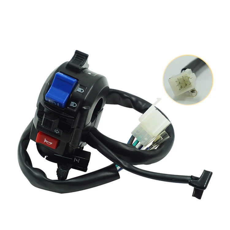 Motorcycle Switches 22mm Handlebar Mount Switch Headlight Hazard Fog Light ON-OFF Aluminum Alloy With Indicator Light