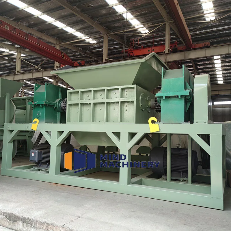 Building wooden board and rock wool board shredder