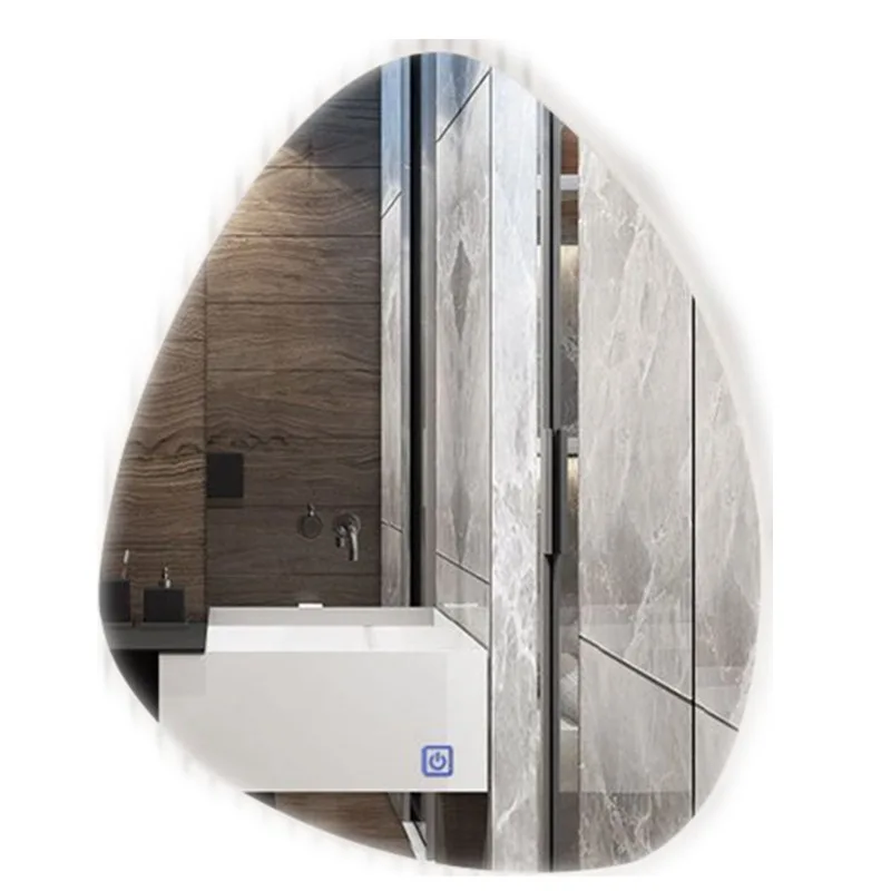 Rainhou LM-3 high quality bathroom led mirror irregular wall mirror with led light