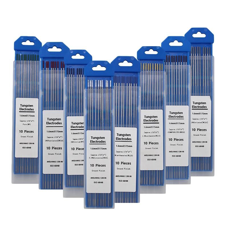 10pcs 1.6X175MM Panchromatic System Tungsten Electrode Tungsten Needle Rod For Welding Machine With TIG Function