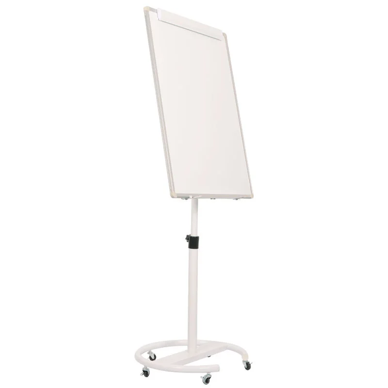 Top sale adjustable round tubes flip chart magnetic whiteboard with stand for office and school movable whiteboard