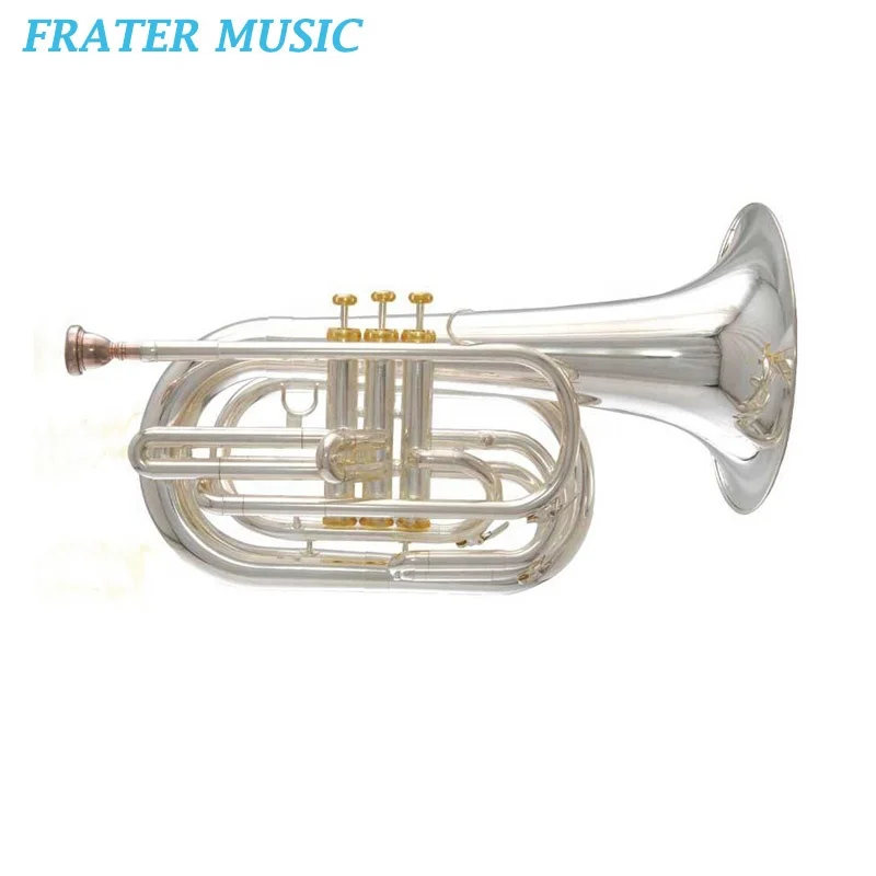 
Bb key Marching Baritone with 3 Pistons and wind brass instrument (JMB-220) 