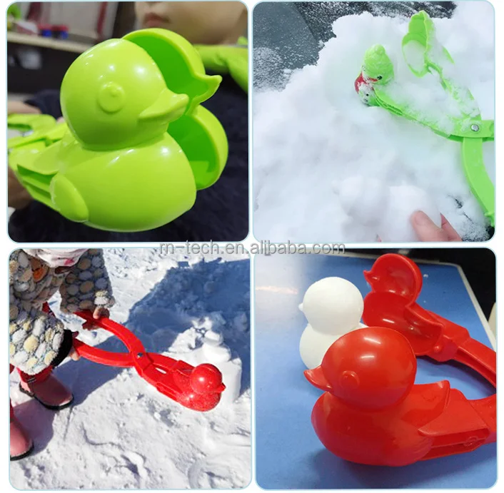Winter Snowball TOYS Fights Game Kids Heart Plastic Snowball Clip Toy Quick Flexible Simple Snow Ball Maker Clip FOR KIDS