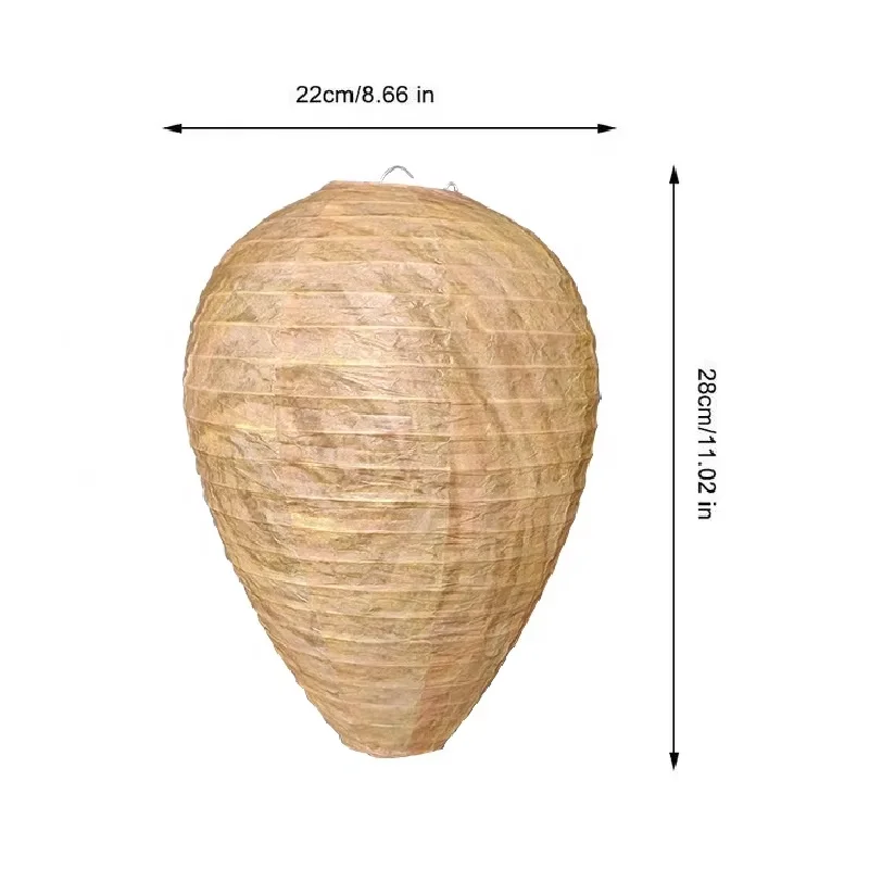 Effective Deterrent Bee Hornets Wasp Nest Decoy Paper Lantern Deterrent Hanging Waterproof Beehive Lantern