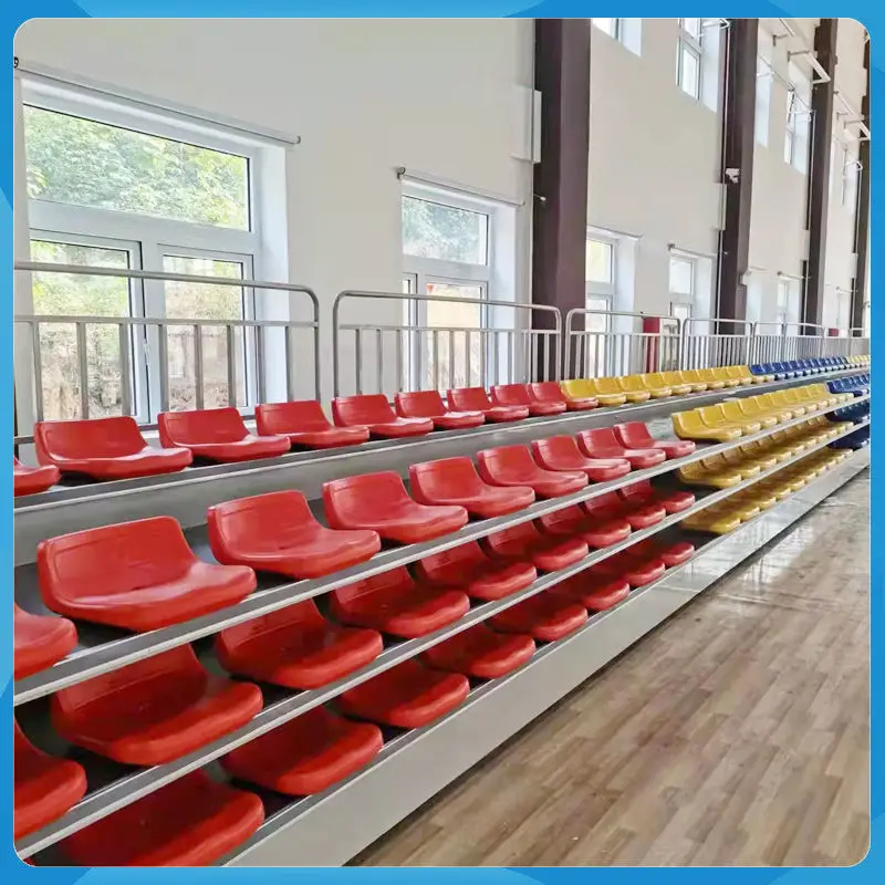 Indoor Telescopic Bleacher Stadium Retractable Grandstand Seats Indoor Basketball Court Spectator Temporary Stands
