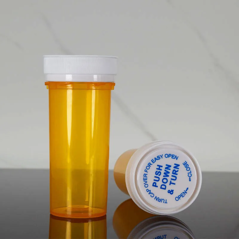 For pharmaceutical amber wide mouth glass bottle for tablet and pill with caps