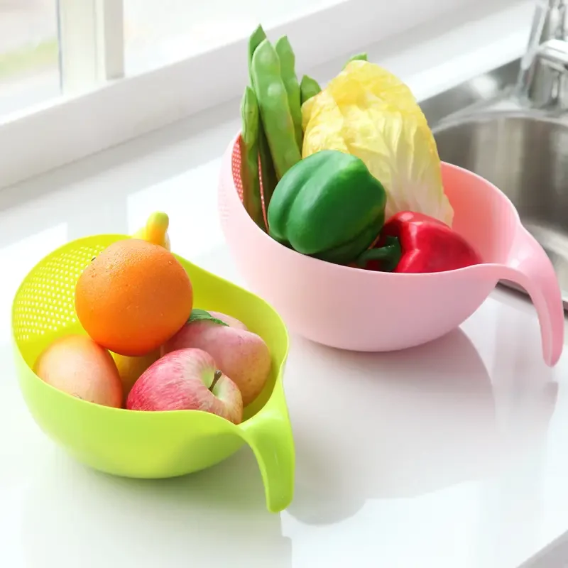 Factory Thickened Belt Filter Strainers For Draining Pasta Vegetables Fruits Rice Cleaning Spoon