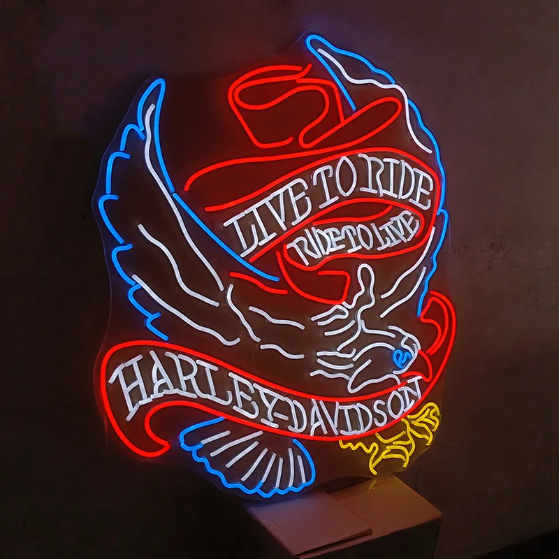 Drop Shipping Custom Logo Neon Light UV Printed Custom Neon Sign Business Logo Neon Name Sign Advertising Board