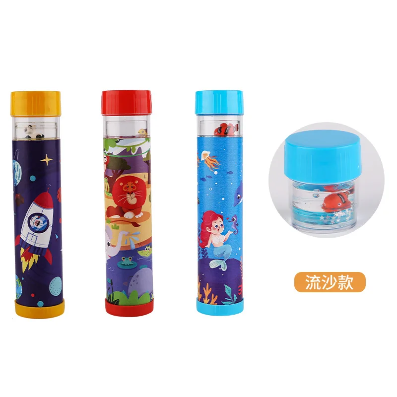 Educational Gift Box Custom Quicksand Kaleidoscope for Kids Classic Light Colorful DIY Kaleidoscope Material Sets