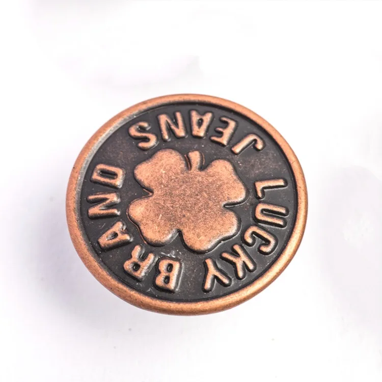 Metal Flat Buttons Antique Brass Snap Buttons Jeans Strappy Trousers Clothing Accessories Buttons