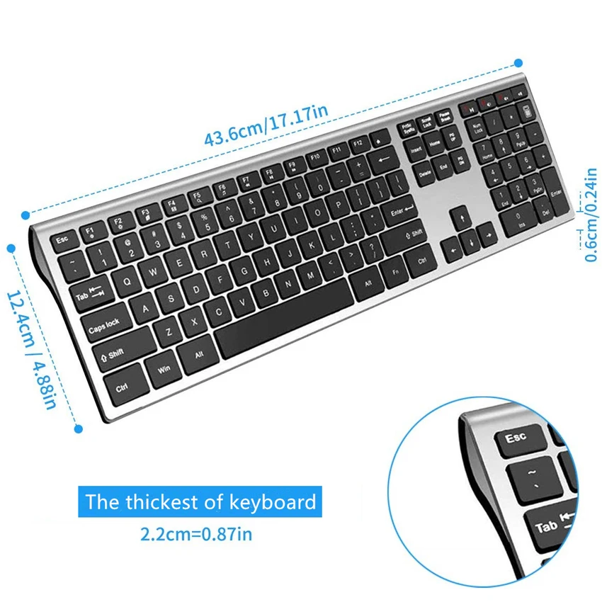 China Manufacturer Ergonomic Low Profile 2.4G Wireless Custom Computer Keyboard