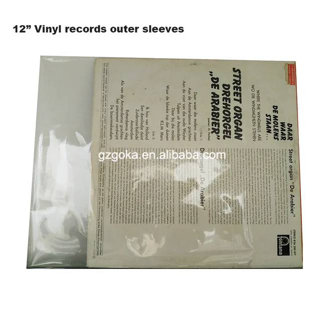 Transparent LP Vinyl Records Poly Sleeve 12inch Outer Sleeves Record Storage Bag