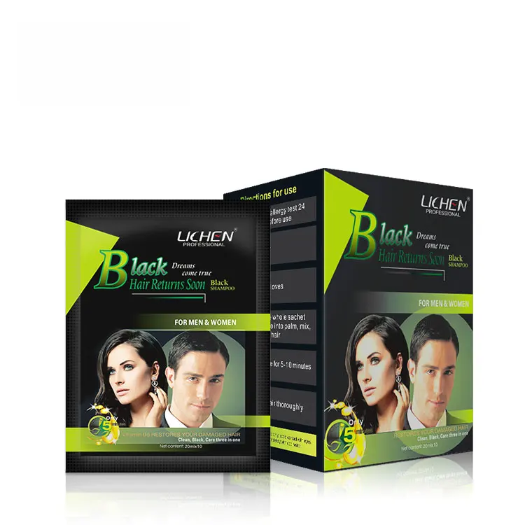 Wholesale Price Fast Black Hair Dyeing Shampoo For Gray Hair