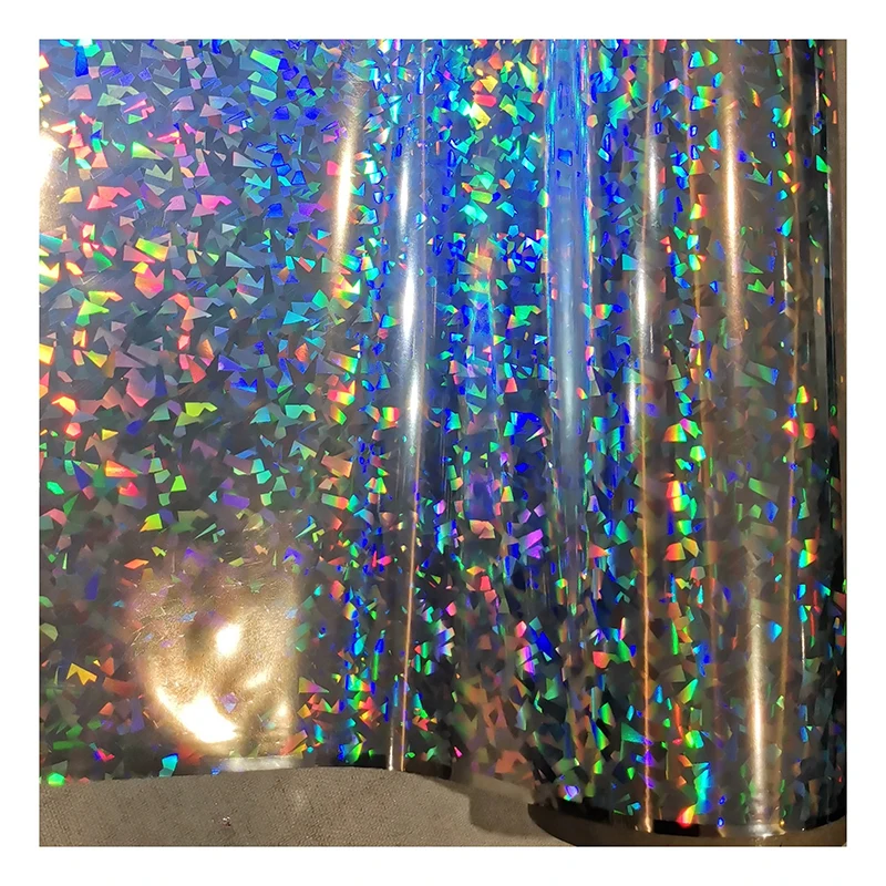 Hot sale colored gold broken glass thermal laser film for product packaging appearance