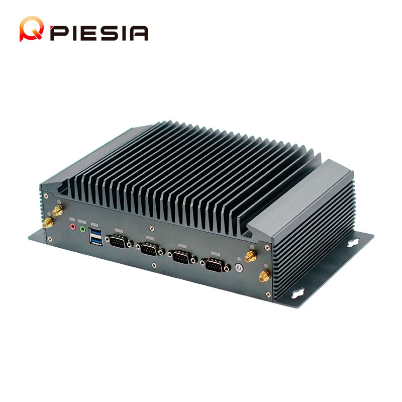 Intel 12th Gen Core i3 i5 i7 i9 3 LAN 4COM Embedded Fanless Mini PC DDR4 5G X86 Linux Industrial Computer Case for Base Station