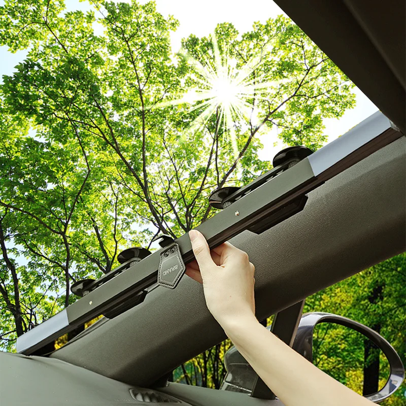 
Funny Retractable Car Sun Shade Front Blinds Car Windshield Sunshade 