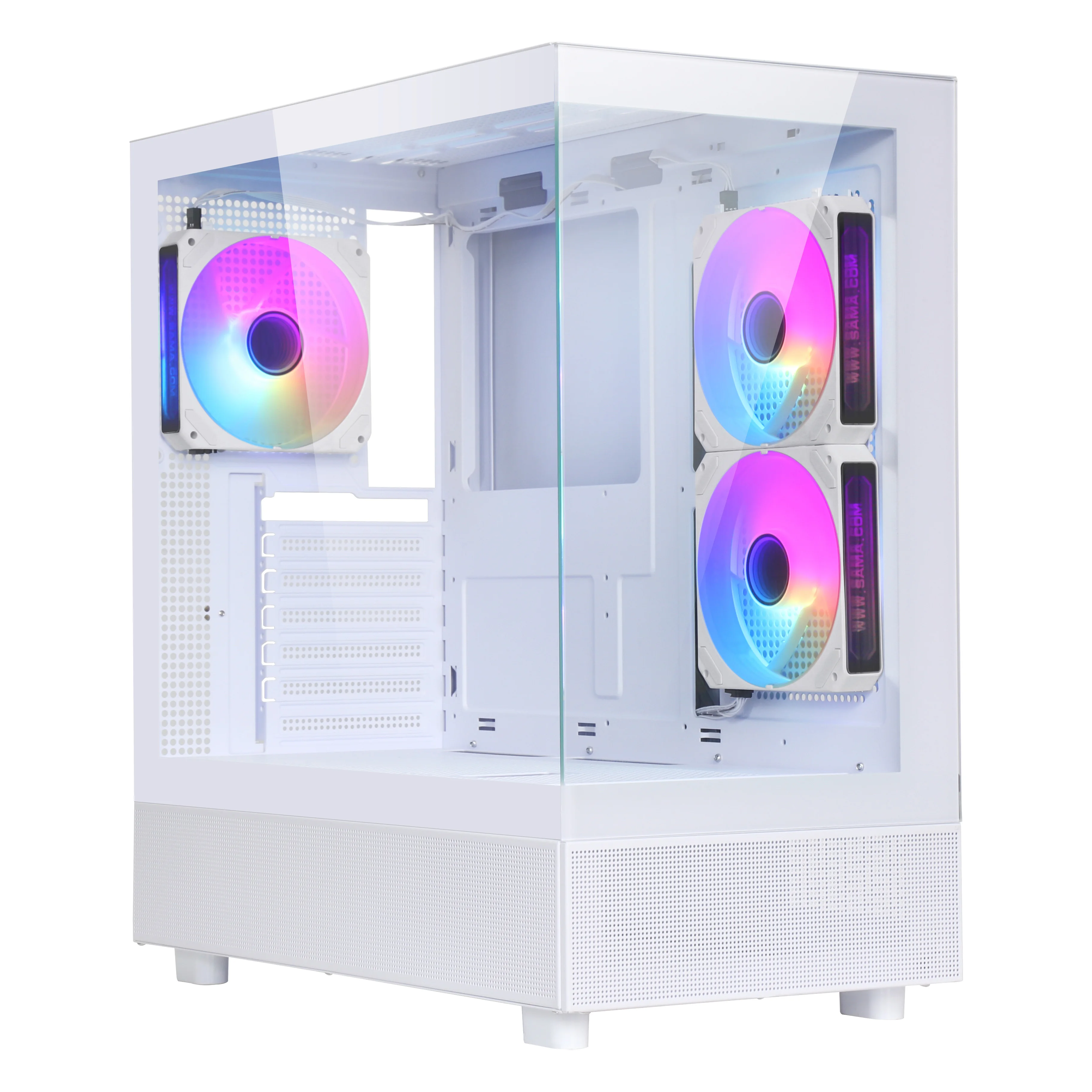 SAMA Tempered Glass PC Caces Vertical GPU Gaming Cases Latest Official OEM ODM Gaming Case PC