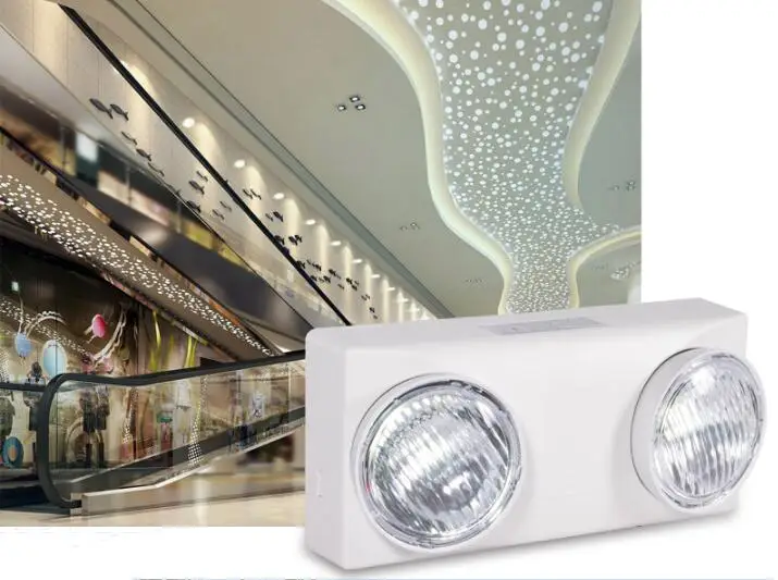 Double-headed Indoor Fire Emergency Led Light Battery Operated Exit Emergency Light