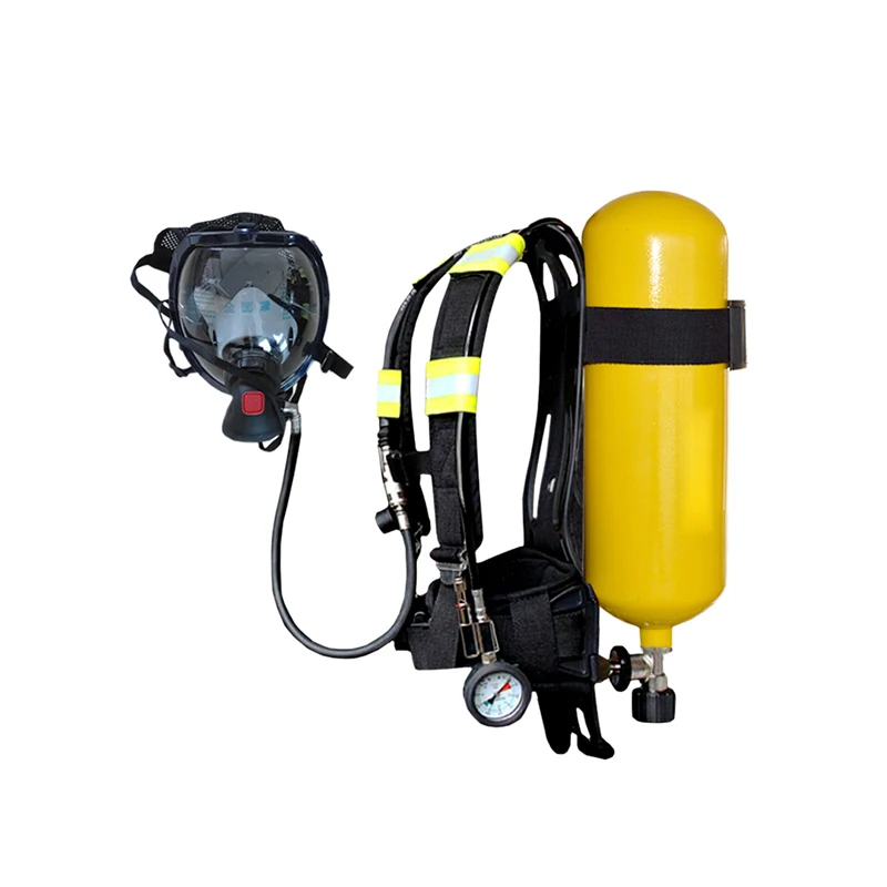 Good Quality Steel Cylinder Respirator with Full Face Gas Mask for Fire Fighting Emergency Rescue