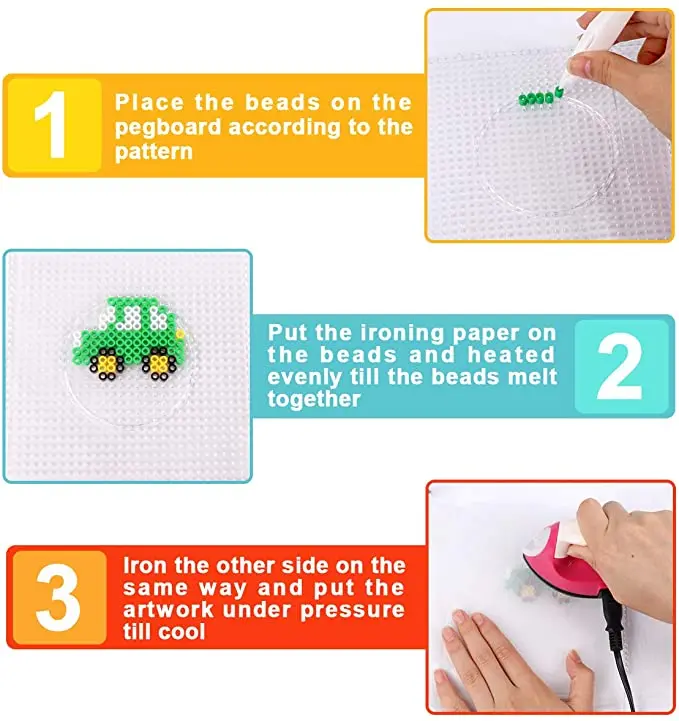 5mm Max 48 Colors Mixed Iron Beads Arts and Crafts Kit Perler Bead Set for Girls Fuse Beads