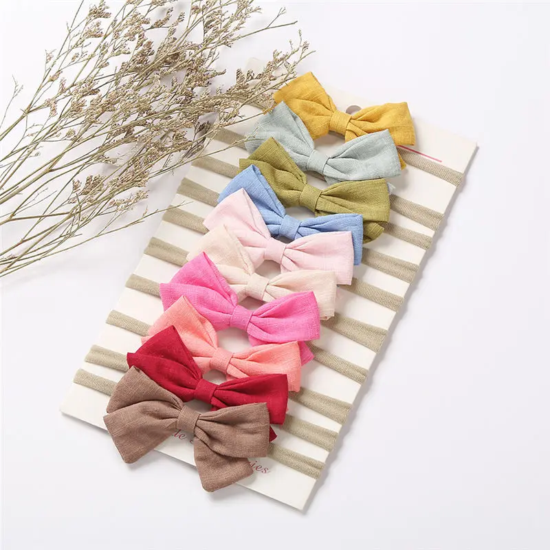 Kids Hair Band Hair Accessories Random Color Bow Headbands for Baby Girl Baby Swaddle