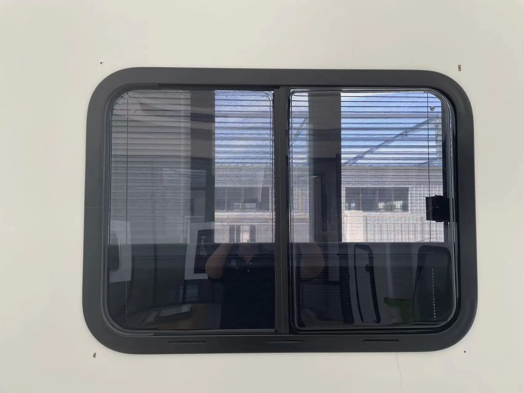 RV Window Tiny House Vertical Slider W/Screen & Interior Camper Window Clamp Ring Included, Teardrop Replacement Trailer Window
