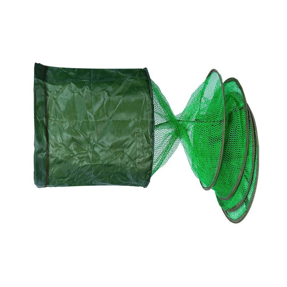 Foldable  Rubberized Mesh Fishing Basket Collapsible Fish Keeping Net Fish Live Well For Dock Kayak