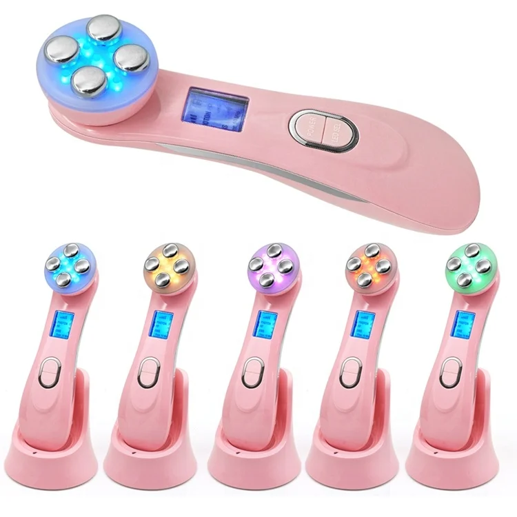 5 in 1 Facial Massager RF Skin Tightening Anti Aging EMS Beauty Instrument
