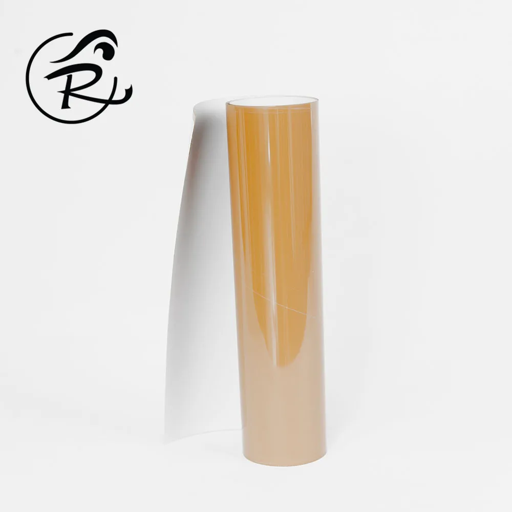 MR039-P Earthy yellow fluorescent pu htv heat transfer vinyl printed for t-shirt shoes