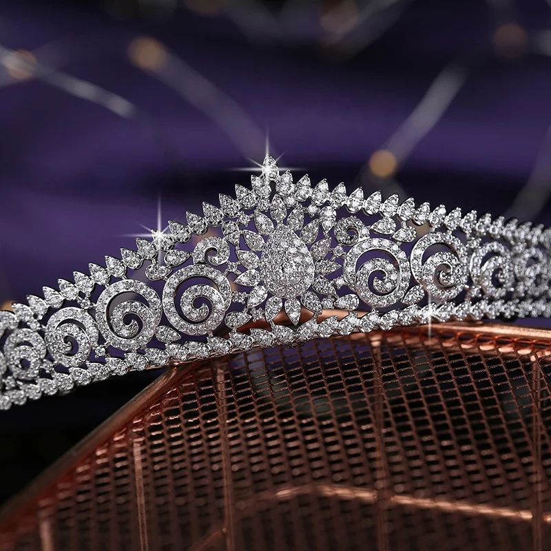 Casting Hair Jewelry Wedding Tiara Classic  Bridal Hair Accessories Anniversary Women Crowns HG0036 Corona Princesa